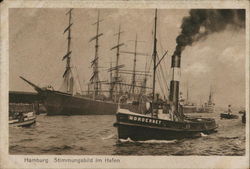 Atmosphere in Hamburg Harbor Postcard