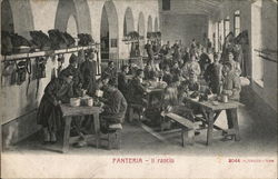 Infantry - The mess hall World War I Postcard Postcard