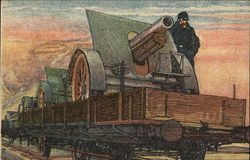 Balkanzug #7 Gun Transport by Railroad World War I Postcard Postcard