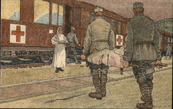 Balkanzug #10 The Wounded World War I Postcard Postcard