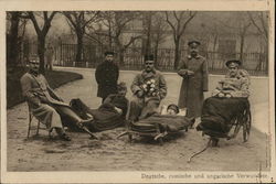 German, Russian and Hungarian Wounded Postcard