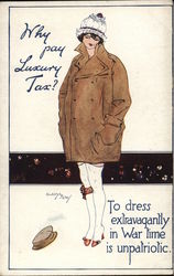 The Luxury Tax - WWI Patriotic Artist Signed Postcard Postcard