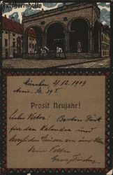 Feldherrnhalle - Prosit Neujahr! Munich, Germany Postcard Postcard