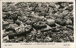 Aerial View of La Place de France Casablanca, Morocco Africa Postcard Postcard