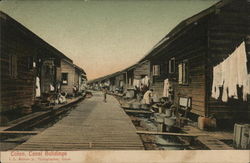 Colon Canal Buildings Panama Postcard Postcard