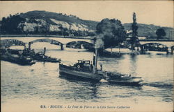 Le Pont de Pierre et la Cote Sainte-Catherine Rouen, France Postcard Postcard