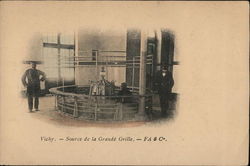 La Source de la Grande Grille Vichy, France Postcard Postcard