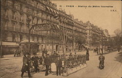 Station du Metro Courselles Paris, France Postcard Postcard