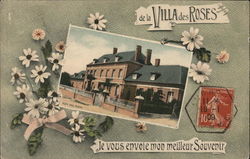 Villa des Roses Lucheux, France Postcard Postcard