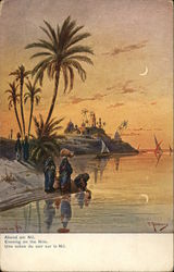 Evening on the Nile Egypt Africa Postcard Postcard