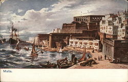 View of the City and Harbour Postcard