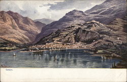 View of Town and Coast Postcard