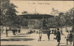 Bone - Music Kiosk (Bandstand) Bône, Algeria Africa Postcard Postcard