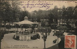 Band Stand and Public Gardens Salies-de-Bearn, France Postcard Postcard