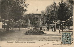 Le Kiosque un Jour de Sainte Anne Postcard