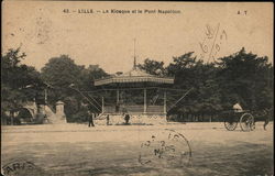 Bandstand and Napoleon Bridge Lille, France Postcard Postcard