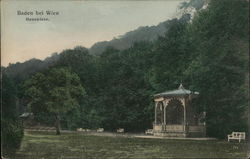 Bandstand and Park Baden bei Wien, Austria Postcard Postcard