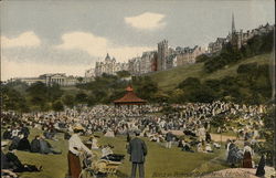 Band in Princes Street Gardens Postcard