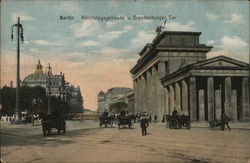 Reichstagsgebaude and Brandenburger Tor Berlin, Germany Postcard Postcard