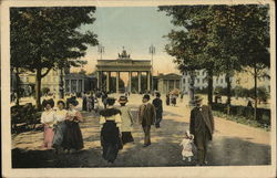 Strolling Near the Brandenburg Gate Berlin, Germany Postcard Postcard