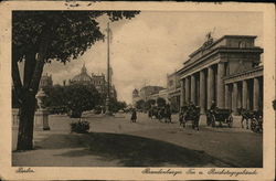 Brandenburger Tor and Reichstagsgebaude Berlin, Germany Postcard Postcard