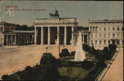 Berlin Pariser Platz Brandenburger Tor Germany Postcard Postcard