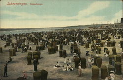 View of the Beach Scheveningen, Netherlands Benelux Countries Postcard Postcard