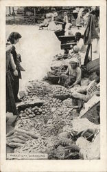 Market Day Darjeeling, India Postcard Postcard