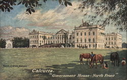 Government House - North Front Calcutta, India Postcard Postcard