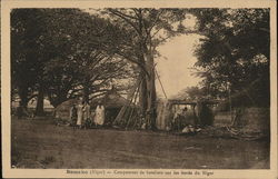 Boatmen's camp on the banks of Niger Postcard