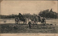 Carting Pitch from the Lake Postcard