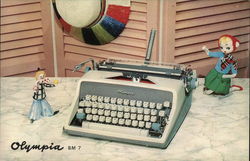 Olympia SM7 Typewriter Advertising Postcard Postcard Postcard