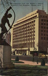 Liberator General San Martin Avenue and Argentine Automobile Club Building Postcard