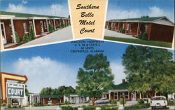 Southern Belle Motel Court Centreville, AL Postcard Postcard Postcard