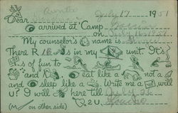 Girl Scout Camp Post Card Girl Scouts Postcard Postcard Postcard