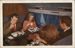 Mealtime, United Airlines Aircraft Postcard Postcard Postcard