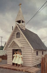 Oregon Centennial Exposition - Church at the Frontier Village Postcard Postcard Postcard