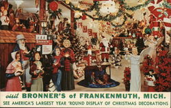 Bronner's Christmas Decorations Frankenmuth, MI Postcard Postcard Postcard