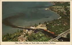 Aerial View of Clam River Village Postcard