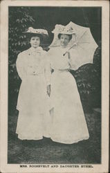 Mrs. Roosevelt and Daughter Ethel Theodore Roosevelt Postcard Postcard