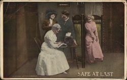 Safe at Last - Women with Typewriter Typewriters Postcard Postcard