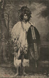 Zulu Tribesman South Africa Postcard Postcard