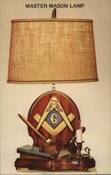 Master Mason Lamp Freemasonry Postcard Postcard Postcard