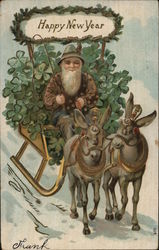 Happy New Year Elves Postcard Postcard