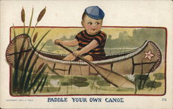 Paddle Your Own Canoe Canoes & Rowboats Postcard Postcard