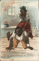 I'se Gwine Back to Dixie! Black Americana Postcard Postcard Postcard