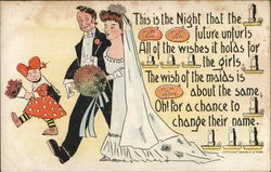 Halloween Wedding Postcard