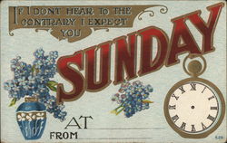 Sunday Days of the Week Postcard Postcard