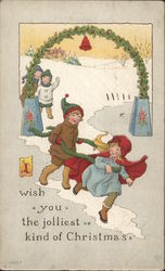 I Wish You the Jolliest kind of Christmas Postcard