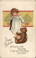 A Joyful Yuletide Children Postcard Postcard